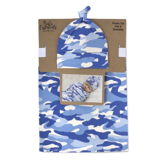 NWT Baby swaddle & hat set - Picture 3 of 3